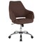 Flash Furniture 3.25&#x27; Brown, Silver, and Black Contemporary Upholstered Mid-Back Chair